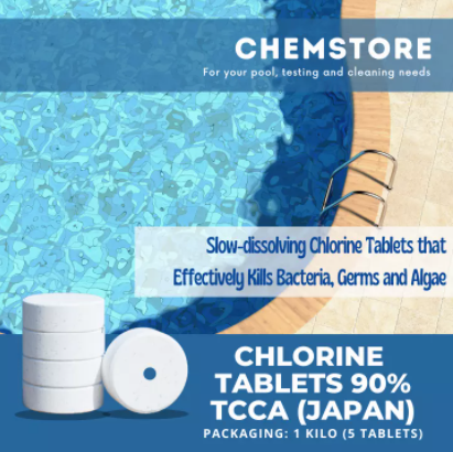 TCCA Chlorine Tablet, Chlorine Tablet, Trichloroisocyanuric Acid, Chlorine Tablet 90%, Chemstore, Chemstore PH, Philippines